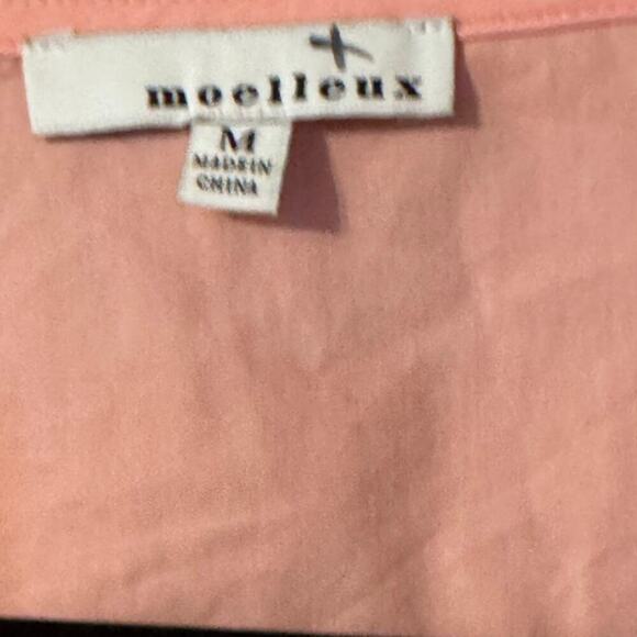 Moelleux flutter ruffle lace sleeve v-neck Pink M feminine girly Victorian - Picture 4 of 7